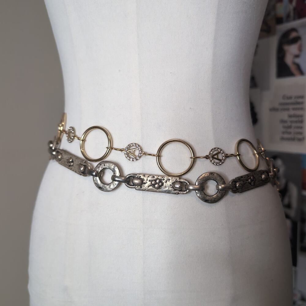 Mixed Metal Layered Chain Belt Vintage Set
